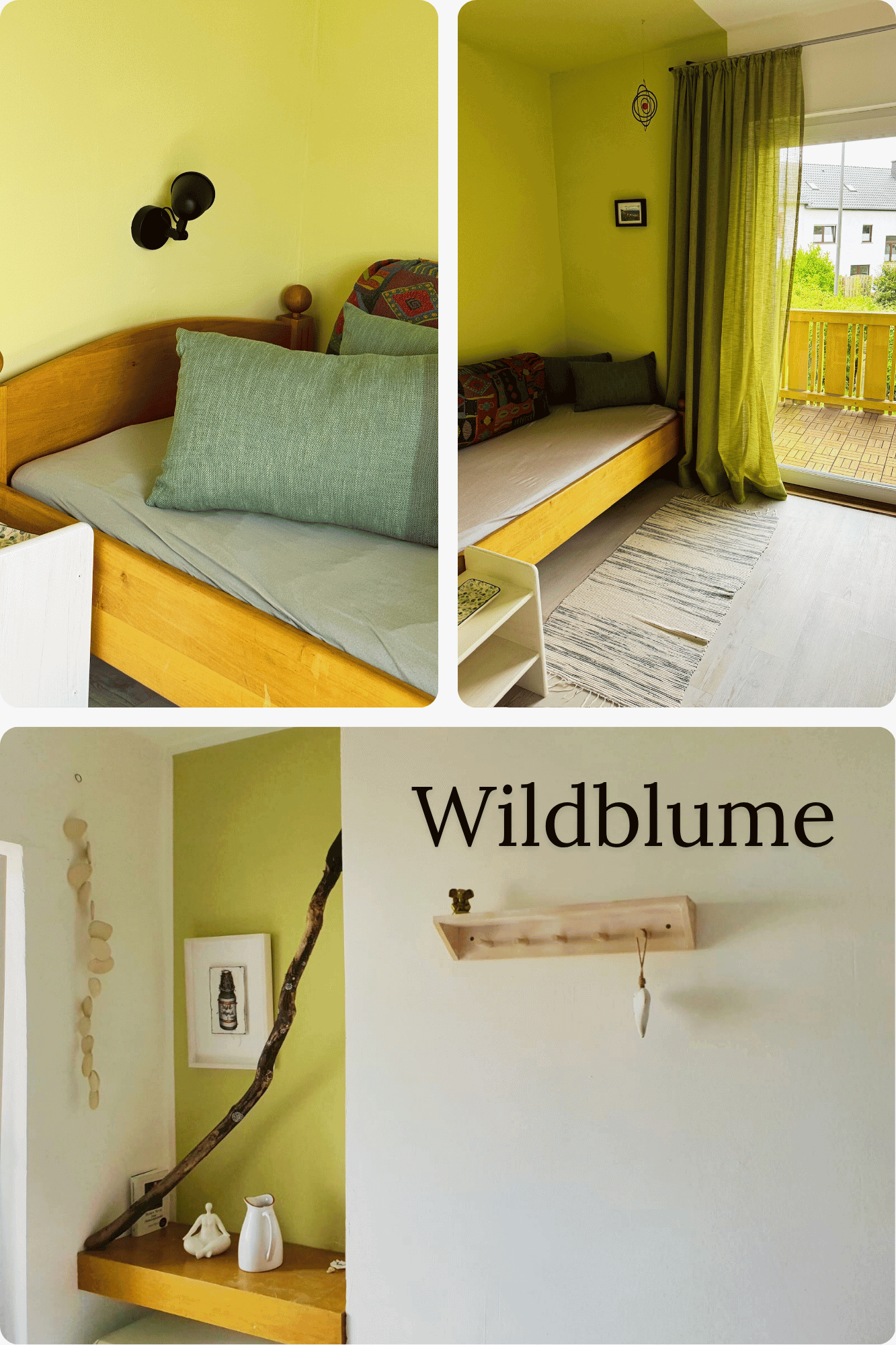 Schlafzimmer Wildblume im Seminarhaus Eifel